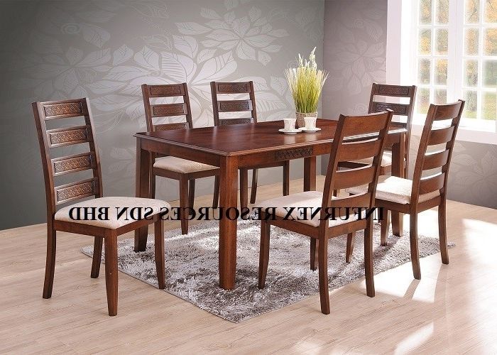 Solid Rubberwood,dining Set (1+6),dining Table,dining Chair – Buy For Well Known Dining Tables And 6 Chairs (View 16 of 20)