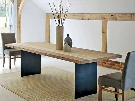 Solid Wood Dining Table Inside Well Known Sleek Dining Tables (Photo 8 of 20)