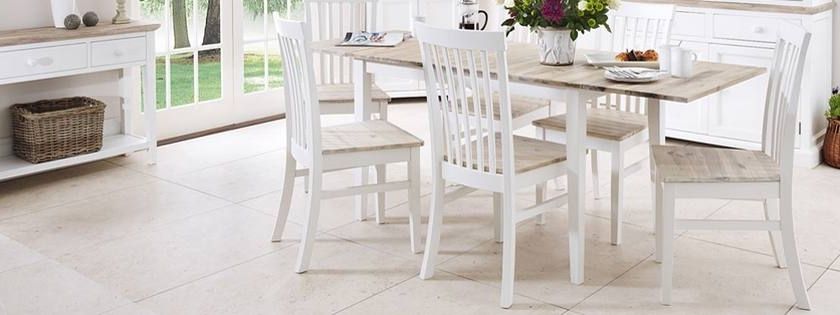 Statement Furniture – Florence White Matt Painted & Washed Acacia With Best And Newest Florence Dining Tables (View 7 of 20)