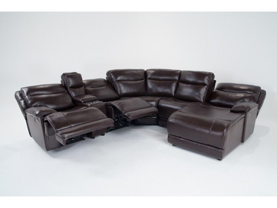 Supernova Power Reclining 6 Piece Right Arm Facing Sectional Inside Popular Marcus Grey 6 Piece Sectionals With  Power Headrest & Usb (View 11 of 15)