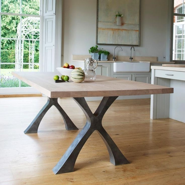 Featured Photo of 20 Ideas of Dining Tables with Metal Legs Wood Top