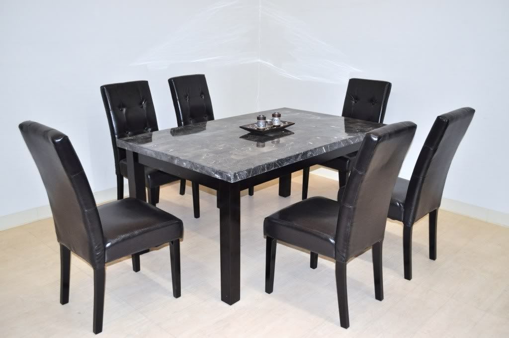 Table With 6 Chairs Best Home Design 2018 Leather Upholstered Dining Pertaining To Most Recent 6 Chairs Dining Tables (View 2 of 20)