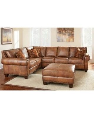 Tenny Cognac 2 Piece Left Facing Chaise Sectionals With 2 Headrest Inside Widely Used Cognac Leather Sectional Tenny 2 Piece Right Facing Chaise W (View 1 of 15)
