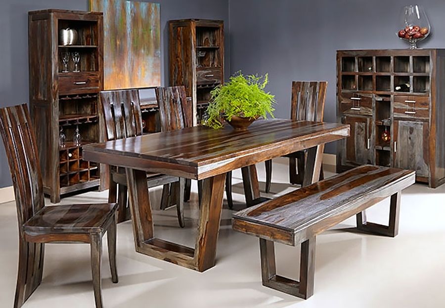 Thar Art Gallery::sheesham Wood Dinning Table 6 Chairs,sheesham Wood Regarding Widely Used Sheesham Dining Tables 8 Chairs (Photo 1 of 20)