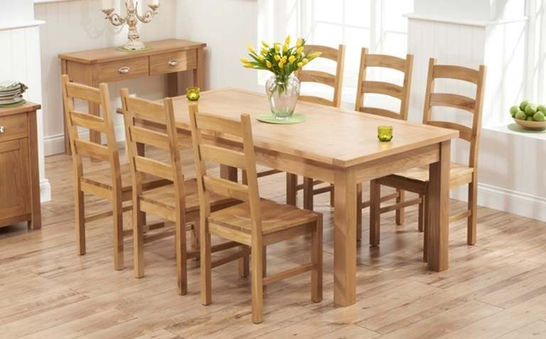 Featured Photo of 20 Best Collection of Light Oak Dining Tables and 6 Chairs