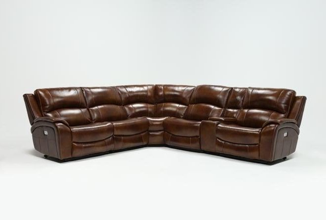 Travis Cognac Leather 6 Piece Power Reclining Sectionals With Power Headrest & Usb With Most Recent Travis Cognac Leather 6 Piece Power Reclining Sectional W/pwr Hdrst (View 1 of 15)
