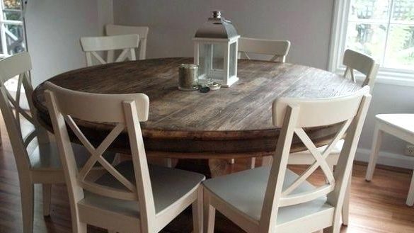 Trendy 6 Seater Round Dining Table And Chairs Person Adorable Kitchen Set 4 Regarding Round 6 Person Dining Tables (Photo 3 of 20)
