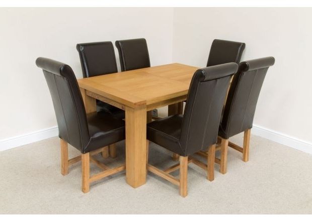 Trendy Oak Dining Set 6 Chairs For 6 Chair Dining Sets (Photo 8 of 20)
