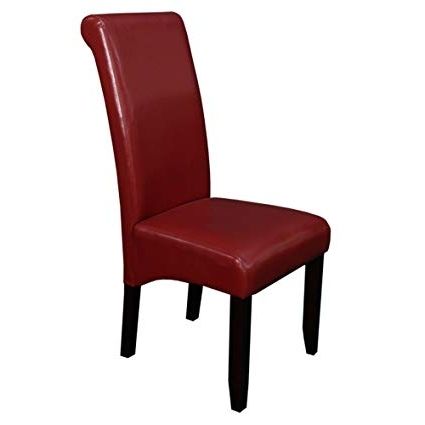 Trendy Red Dining Chairs With Amazon – Monsoon Pacific Milan Faux Leather Dining Chairs (set (View 17 of 20)