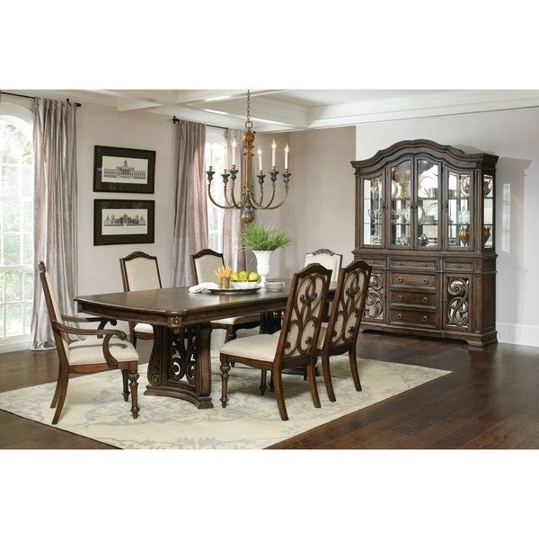 Trendy Shop Ilana Traditional Antique Java Formal Dining Table – Brown – On Within Java Dining Tables (View 13 of 20)