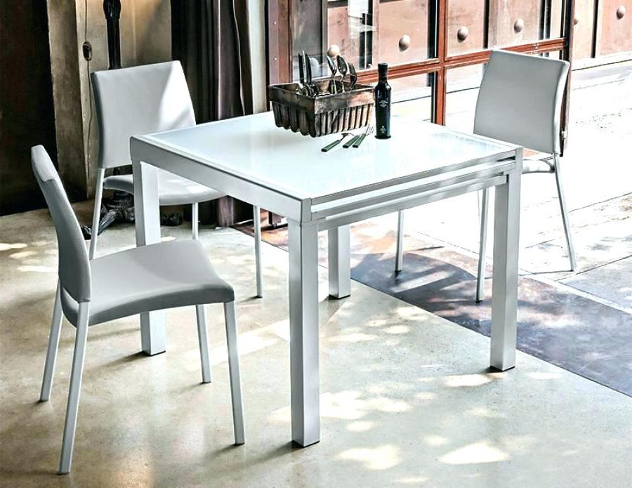 Trendy Square Extendable Dining Tables And Chairs Throughout 4 Foot Square Dining Table Square Kitchen Table For 4 Furniture (Photo 1 of 20)