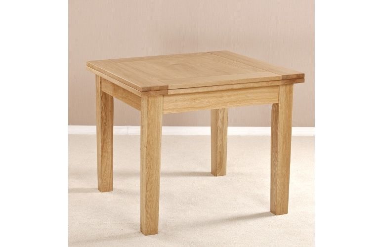 Trendy Square Extending Dining Tables Pertaining To Milano Solid Oak Square Flip Top Extending Dining Table (Photo 2 of 20)