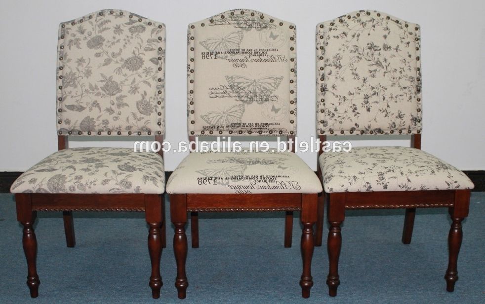 Upholstered Dining Chair,solid Wood High Back Dining Chair With Intended For Latest Fabric Covered Dining Chairs (Photo 9 of 20)