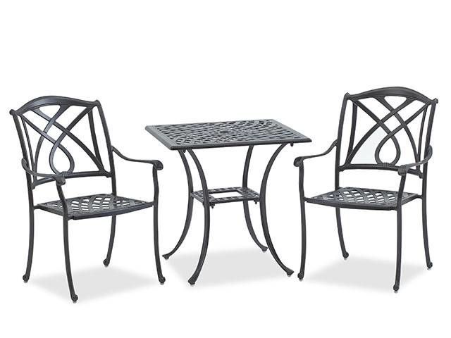 Valencia 3 Piece Counter Sets With Bench Throughout 2017 Valencia 3 Pc. Bistro Set – Fortunoff Backyard Store (Photo 4 of 20)