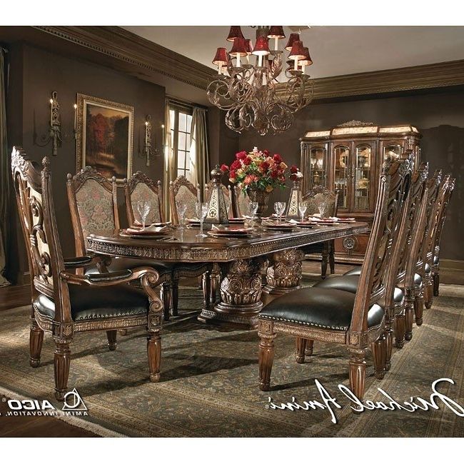 Valencia 3 Piece Counter Sets With Bench With Regard To 2017 Villa Valencia Rectangular Dining Room Set Aico Furniture, 1 Reviews (View 18 of 20)