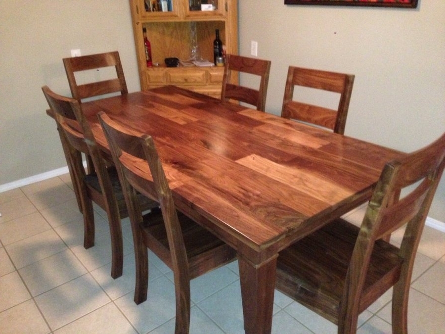 Walnut Dining Room Set  Jeff Tobert @ Lumberjocks With Regard To Well Known Walnut Dining Tables And Chairs (Photo 9 of 20)