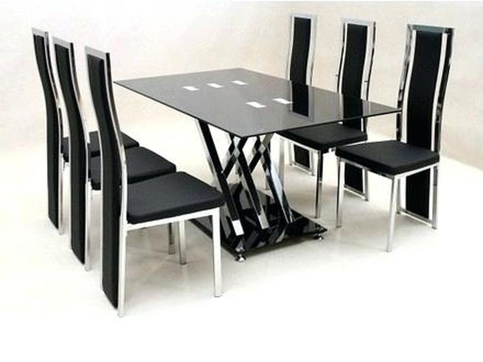 Well Known 9. 7 Piece Glass Dining Table Sets Gallery Dining Inside Proportions Within Glass Dining Tables And 6 Chairs (Photo 13 of 20)