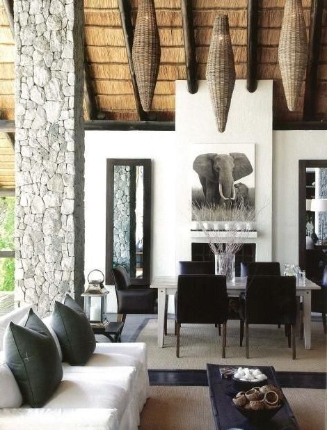 Well Known Bale Rustic Grey 7 Piece Dining Sets With Pearson Grey Side Chairs Pertaining To Londolozi Lodge, South Africa <3<3nice Colour Scheme ….white, Black (Photo 11 of 20)