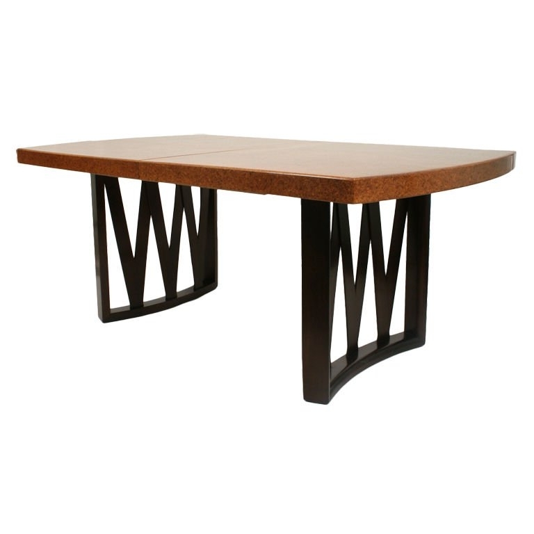 Well Known Cork Dining Tables Regarding Paul Frankl 1940s Dining Table In Mahogany And Cork At 1stdibs (View 17 of 20)