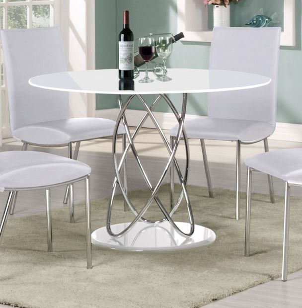 Well Known Round High Gloss Dining Tables Inside Eclipse 115 Cm Round White High Gloss Dining Table (Photo 1 of 20)