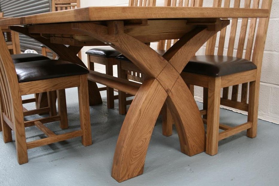 Well Known Solid Oak Dining Table Set – Castrophotos In Oak Furniture Dining Sets (View 10 of 20)