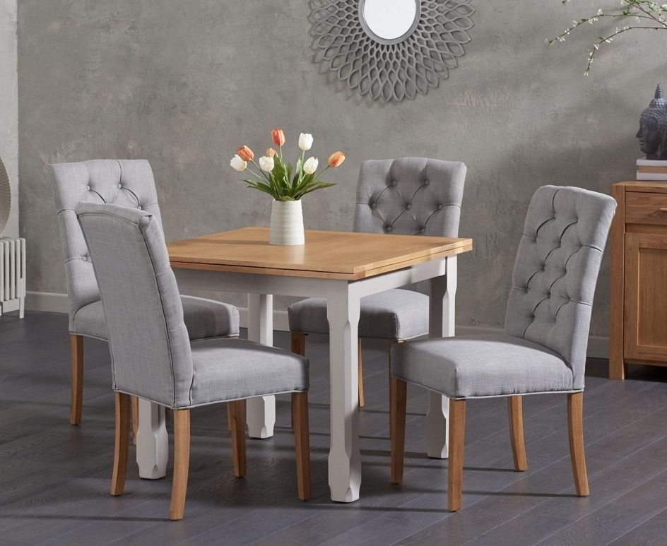 Well Known Somerset 90cm Flip Top Oak And Grey Dining Table With Candice Grey Regarding Candice Ii 6 Piece Extension Rectangle Dining Sets (View 6 of 20)