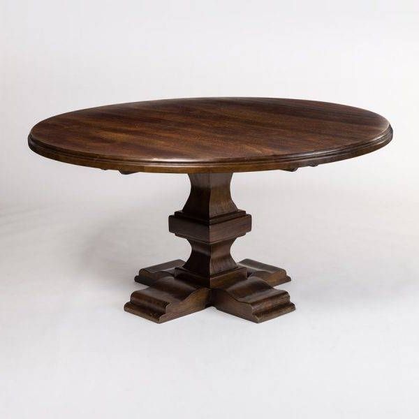 Well Known Summerton 60" Round Dining Table – Beckman's Intended For Dark Round Dining Tables (View 13 of 20)