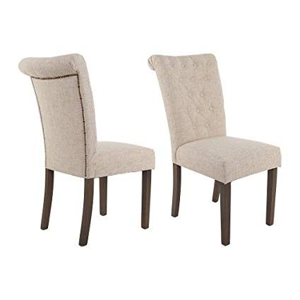 Well Liked Amazon – Merax Luxurious Fabric Dining Chairs With Solid Wood Pertaining To Fabric Covered Dining Chairs (Photo 3 of 20)