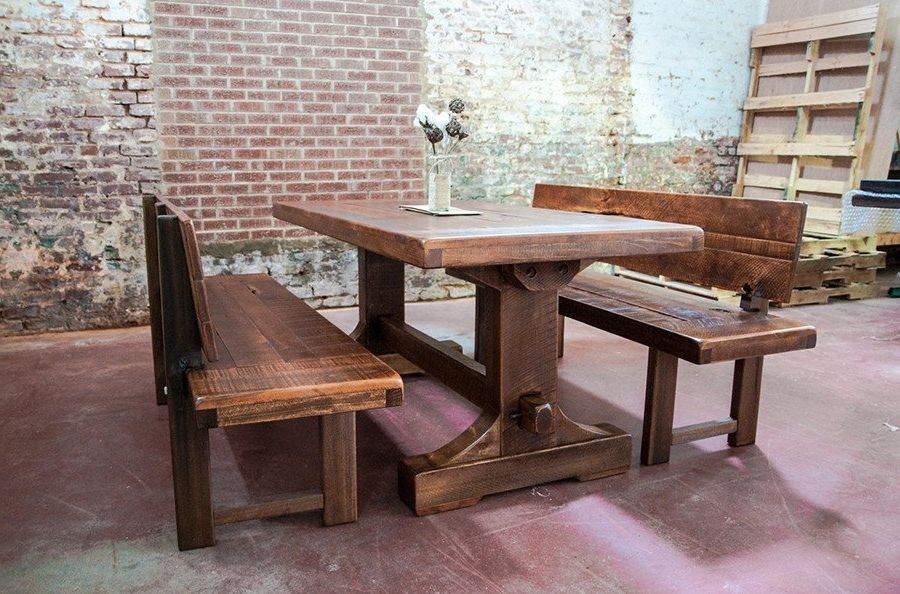 Well Liked Bench With Back For Dining Tables Inside Dining Table Bench With Back. Furniture (Photo 1 of 20)