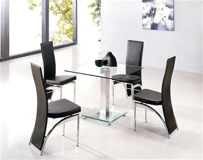 Well Liked Cheap Glass Dining Tables And 4 Chairs Inside Cheap Dining Table And 4 Chairs Round Glass Top Dining Table Set W 4 (Photo 4 of 20)