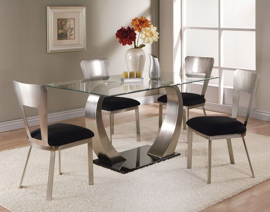 Well Liked Dining Room Dining Table Glass Top Small Glass Dining Room Table And Pertaining To Dining Room Glass Tables Sets (Photo 10 of 20)