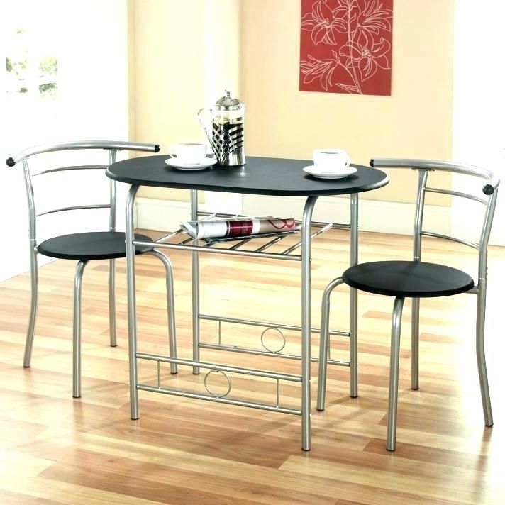 Well Liked Dining Tables For Two Within Tables For 2 Contemporary Black Small Dining Table And Black Chairs (Photo 8 of 20)