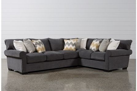 Well Liked Grey Sectional Mcdade Graphite 2 Piece W Raf Chaise Living Spaces Regarding Mcdade Graphite 2 Piece Sectionals With Raf Chaise (View 1 of 15)
