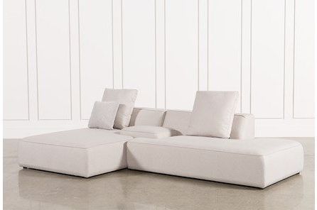 Well Liked Maggie Light Grey 3 Piece Sectional W/raf Chaise & Solid Stool Throughout Aquarius Light Grey 2 Piece Sectionals With Laf Chaise (Photo 12 of 15)