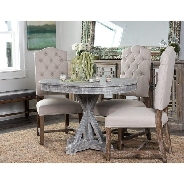 Well Liked Shop Rockie Wood 47 Inch Grey Oval Dining Tablekosas Home – On Pertaining To Magnolia Home English Country Oval Dining Tables (View 17 of 20)