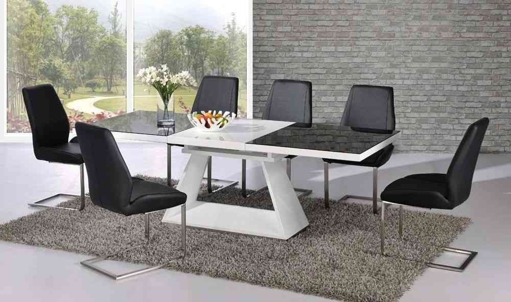 Well Liked White High Gloss Extending Dining Table With 8 Chairs – Glass Top In Extending Dining Tables And 8 Chairs (Photo 1 of 20)