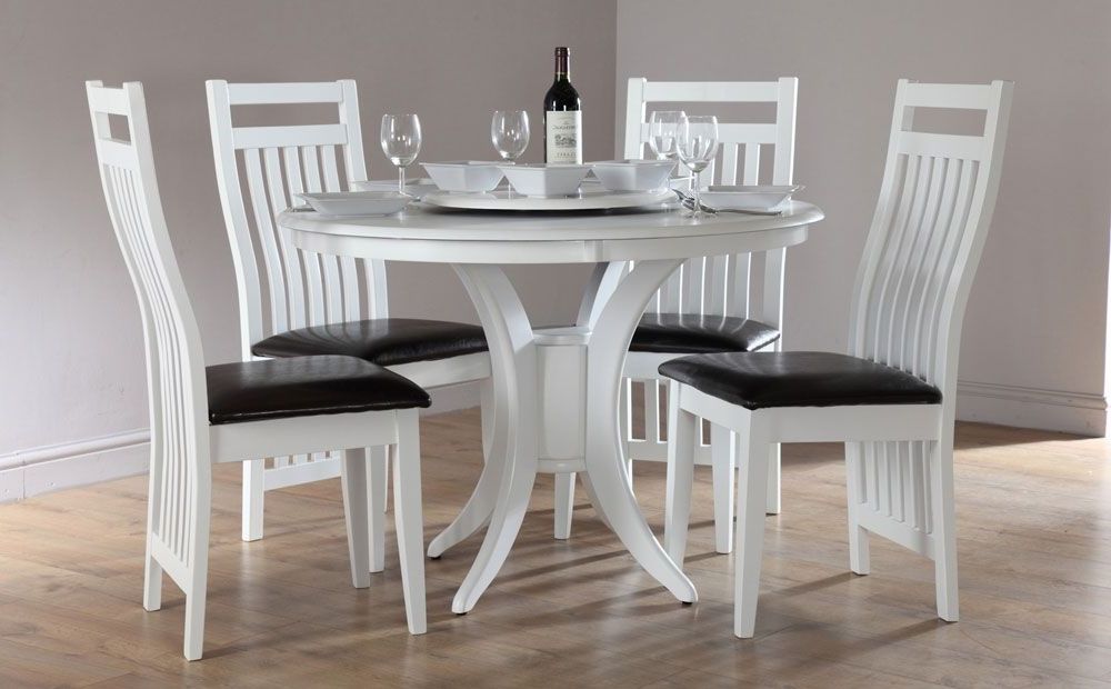 White Dining Tables Sets Pertaining To Trendy Great Round Dining Tables And Chairs Sets White Round Dining Table (View 12 of 20)