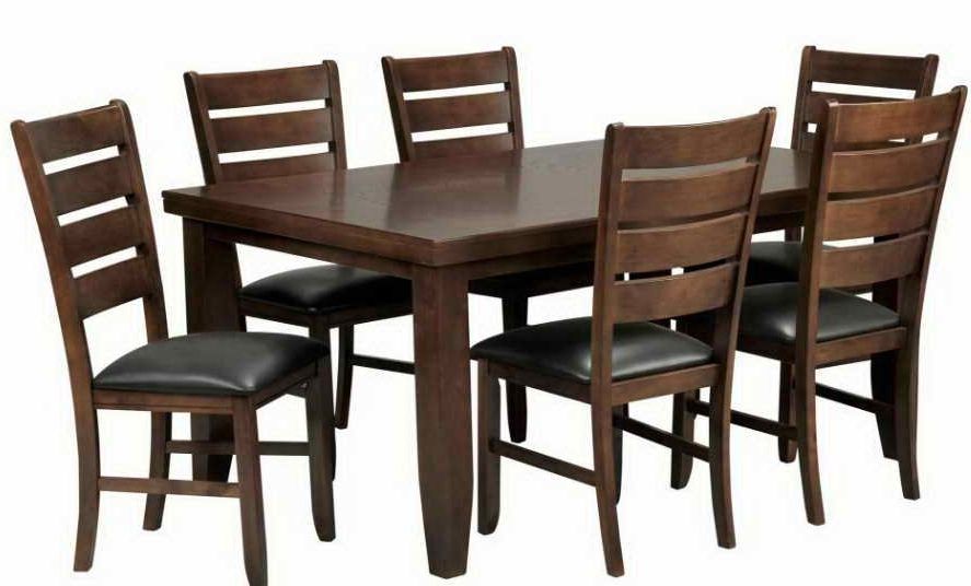 Widely Used Bradford 7 Piece Dining Set W Bardstown Side Chairs Oak (Photo 1 of 20)