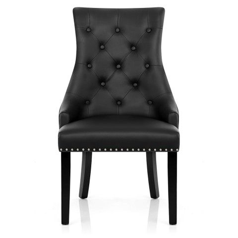 Widely Used Leather Dining Chairs Within Ascot Dining Chair Black Leather – Atlantic Shopping (Photo 6 of 20)
