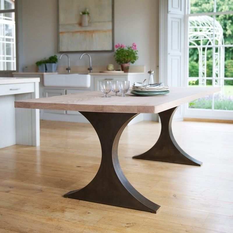 Widely Used Paris Rectangular Dining Table With Metal Legs And Wood Top Tom Throughout Paris Dining Tables (Photo 13 of 20)