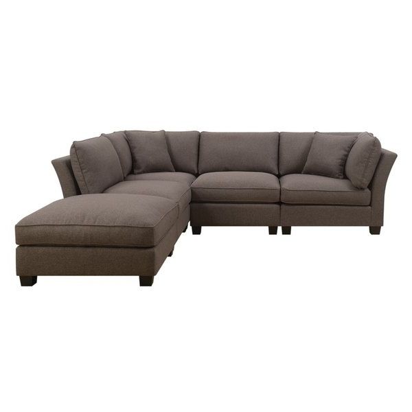 Widely Used Shop Clay Alder Home Walnut Street Brown 5 Piece Sectional With 2 Intended For Alder 4 Piece Sectionals (View 3 of 15)