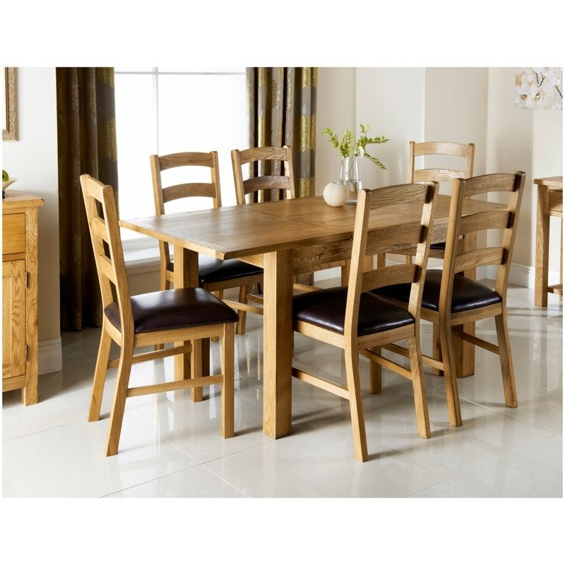 Wiltshire Oak Dining Set 7pc (View 2 of 20)