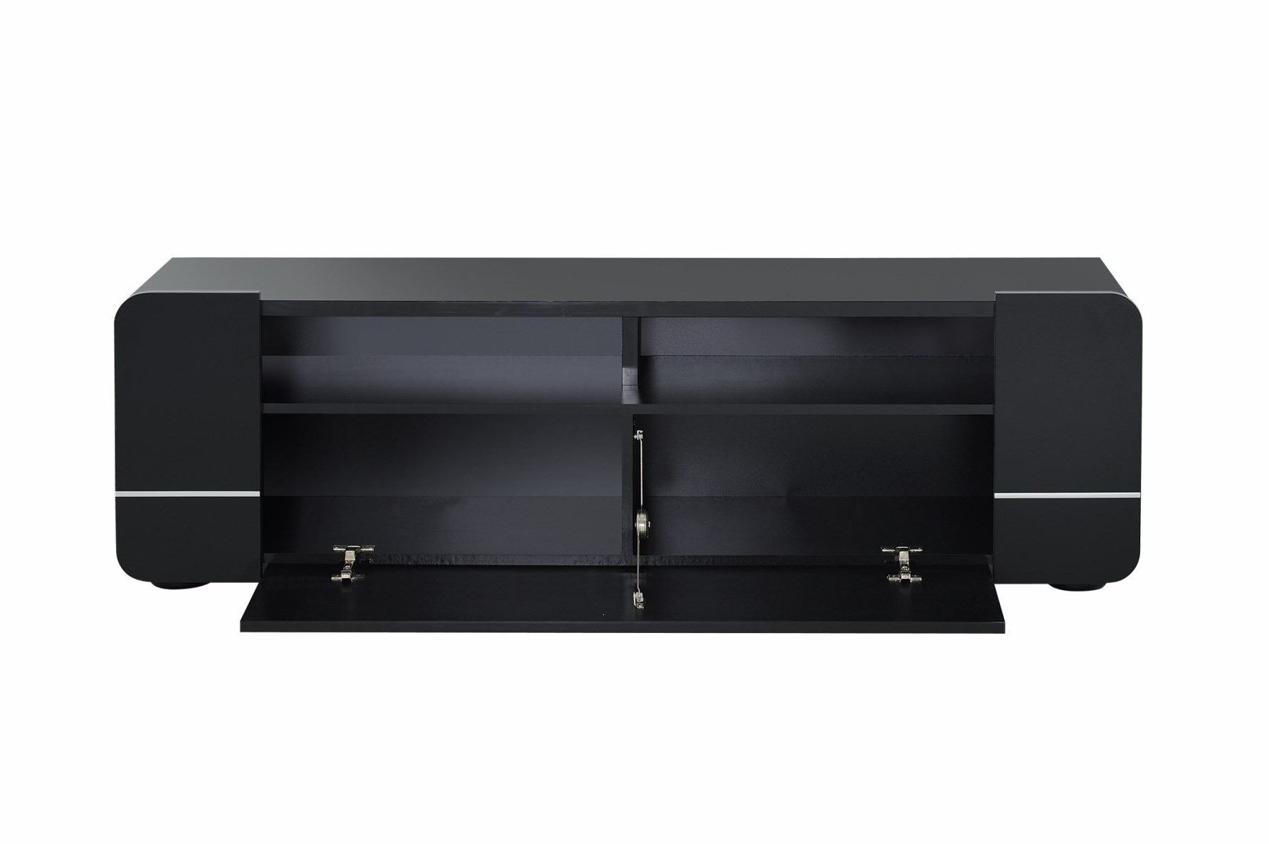 150cm Tv Units With Regard To Well Liked Buy Courbe Black Gloss Tv Unit With Cupboard 150cm (View 15 of 20)