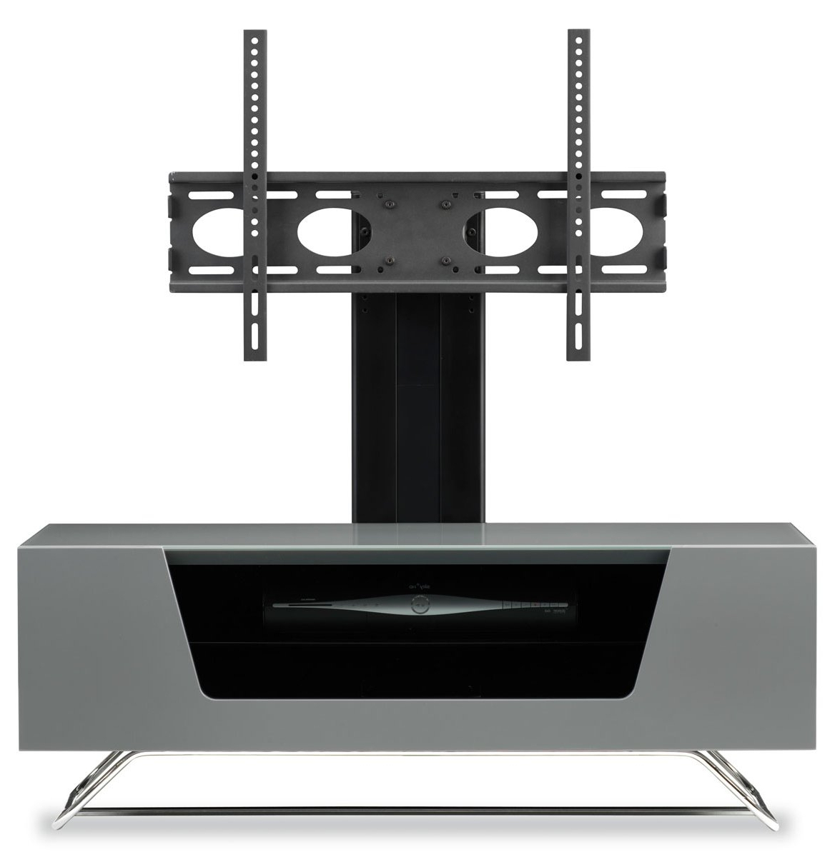 2017 Alphason Chromium Grey Cantilever Tv Stand Throughout Cantilever Tv Stands (Photo 4 of 20)