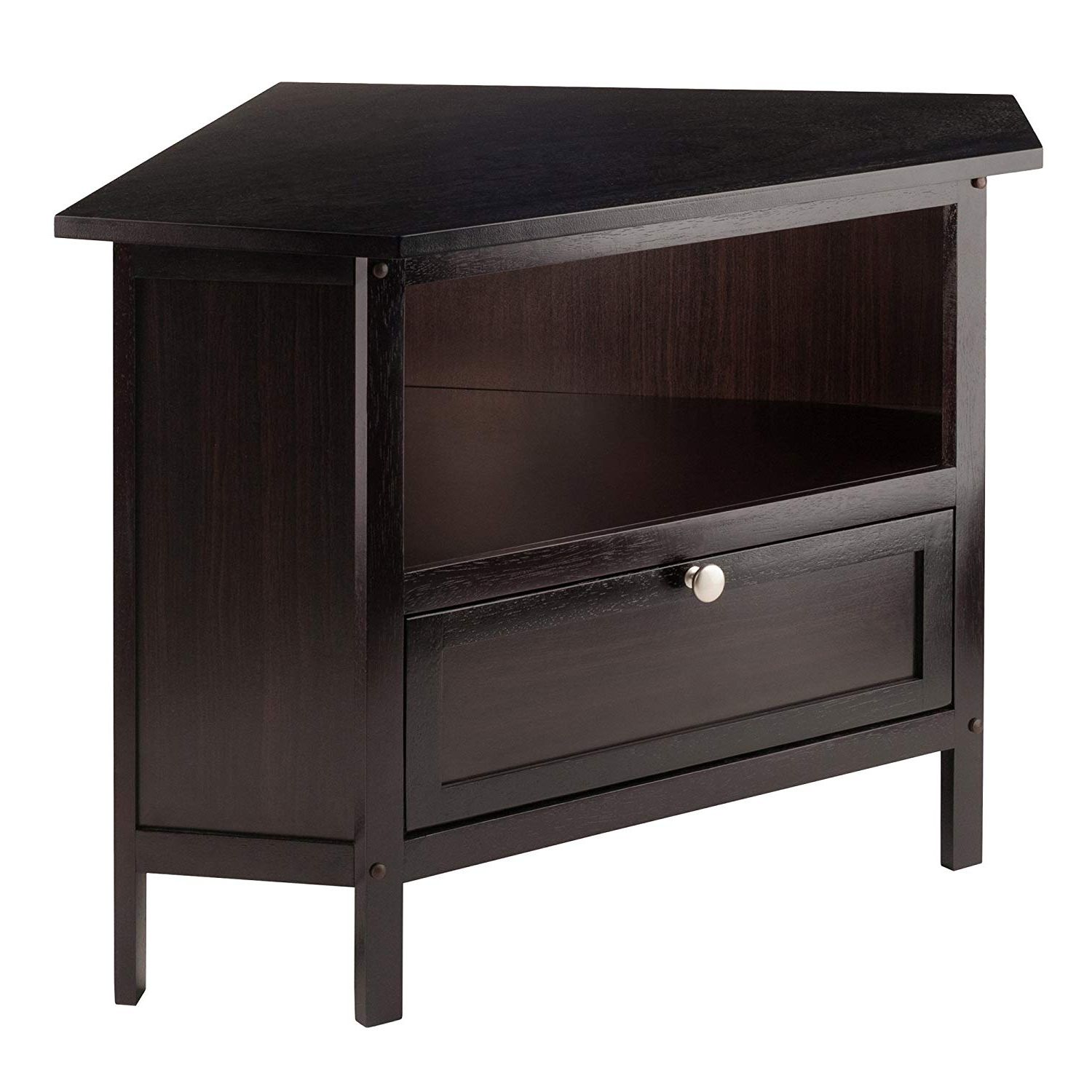 2017 Amazon: Winsome Wood 92634 Ww Zena Media/entertainment, Espresso Intended For Compact Corner Tv Stands (Photo 5 of 20)