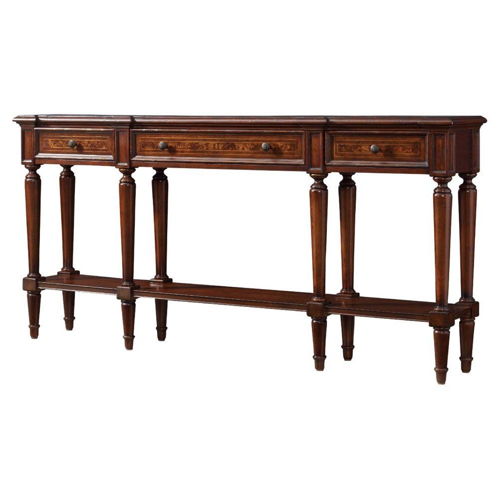 2017 Balboa Carved Console Tables Pertaining To Hooker Furniture Grandover 3 Drawer Console Table In  (View 7 of 20)