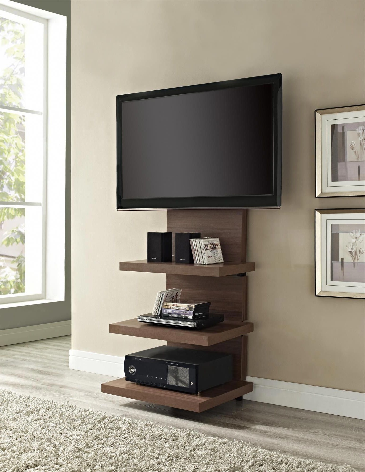 2017 Furniture, Cool Custom Modern Vertical Wood Tv Stands With Floating Intended For Cool Tv Stands (View 1 of 20)