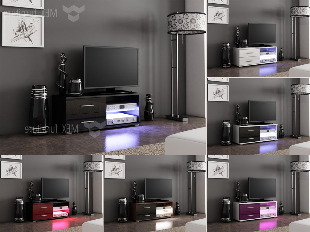 2018 100cm Width Tv Units Throughout High Gloss Tv Cabinets, Unit – Mex Furniture (Photo 6 of 20)