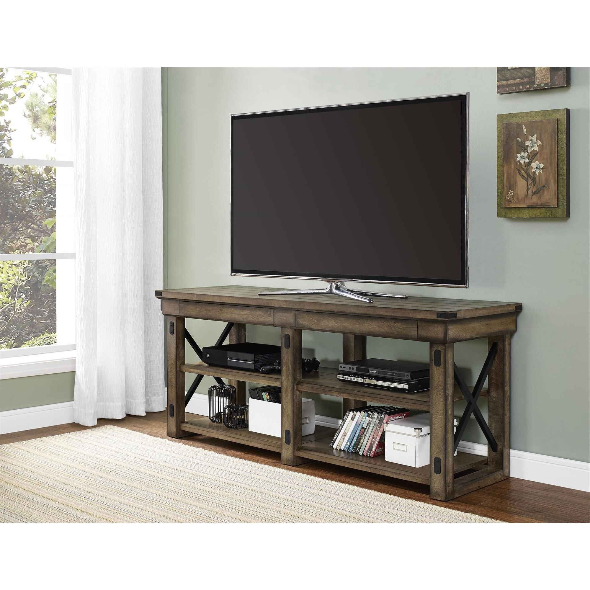 2018 Bring Beauty And Better Organization Into Your Living Room With The Inside Sinclair Grey 64 Inch Tv Stands (Photo 5 of 20)