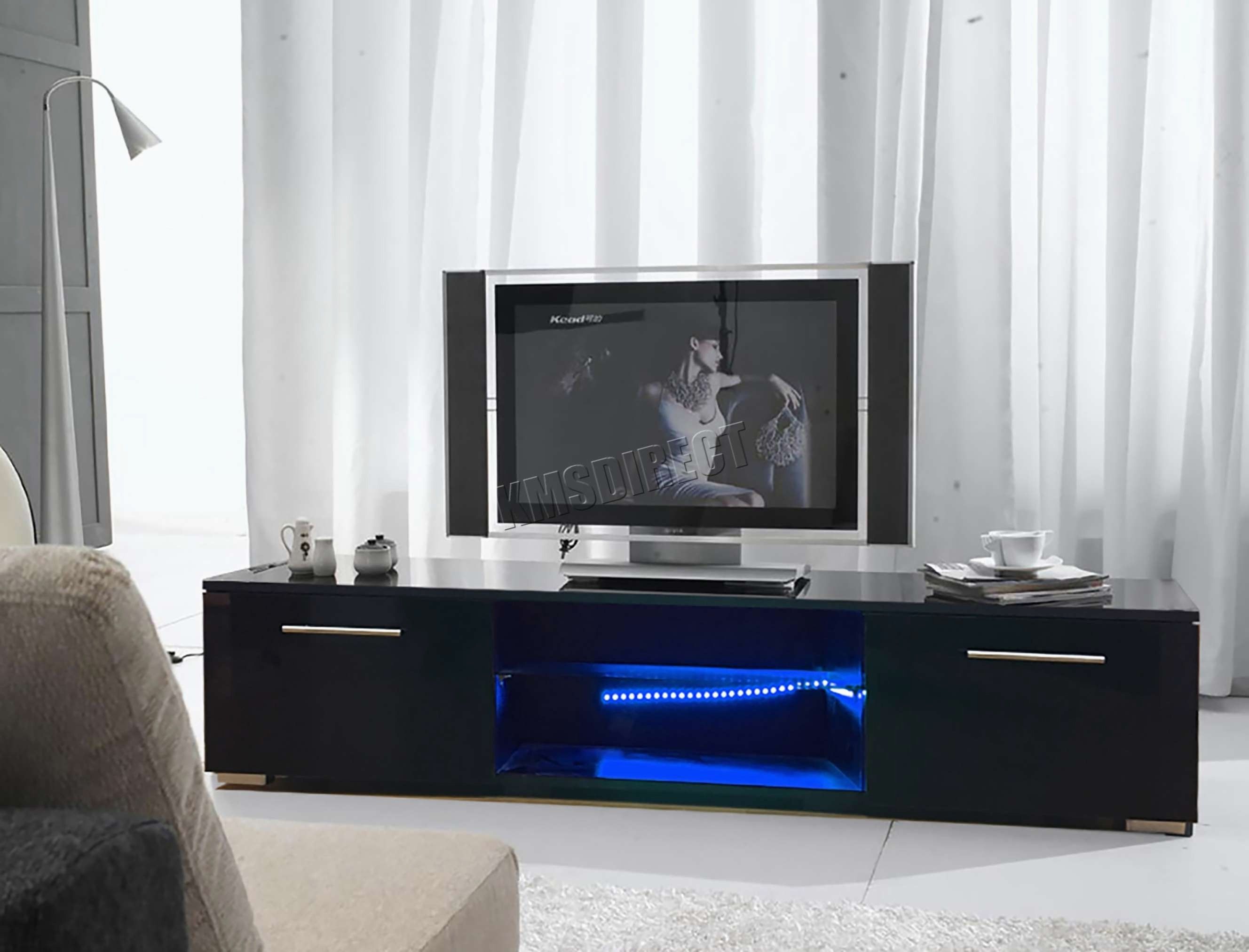 2018 Light Oak Tv Stands Flat Screen Peaceful Best 15 Of With Led Lights Inside Light Oak Tv Stands Flat Screen (Photo 3 of 20)